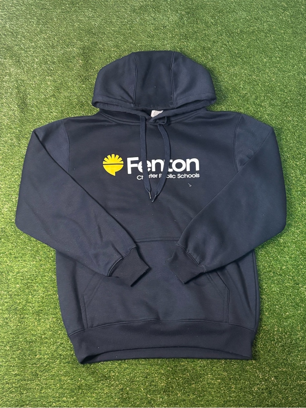 Fenton Navy Pullover Hoodie with Yellow Logo